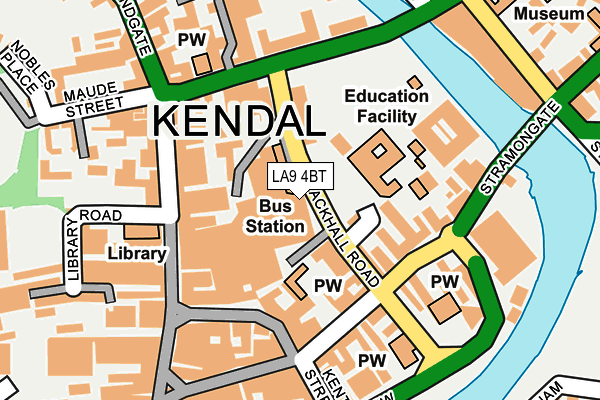 Map of THE BEAUTY STUDIO (KENDAL) LIMITED at local scale