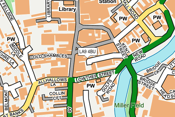 LA9 4BU map - OS OpenMap – Local (Ordnance Survey)