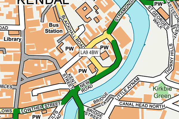 LA9 4BW map - OS OpenMap – Local (Ordnance Survey)