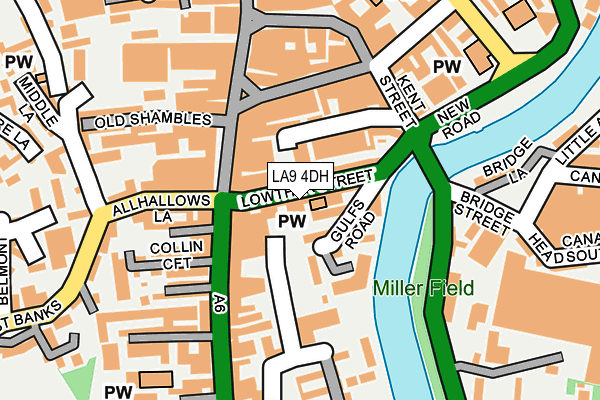 LA9 4DH map - OS OpenMap – Local (Ordnance Survey)
