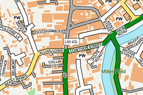 LA9 4DL map - OS OpenMap – Local (Ordnance Survey)