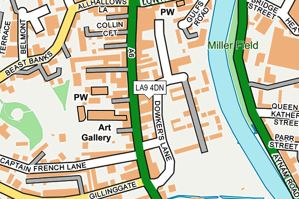 LA9 4DN map - OS OpenMap – Local (Ordnance Survey)