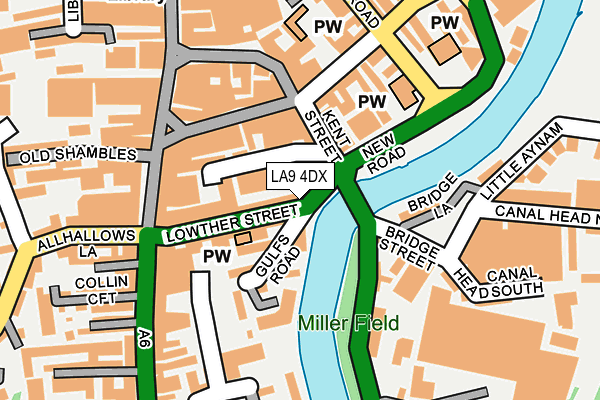 LA9 4DX map - OS OpenMap – Local (Ordnance Survey)