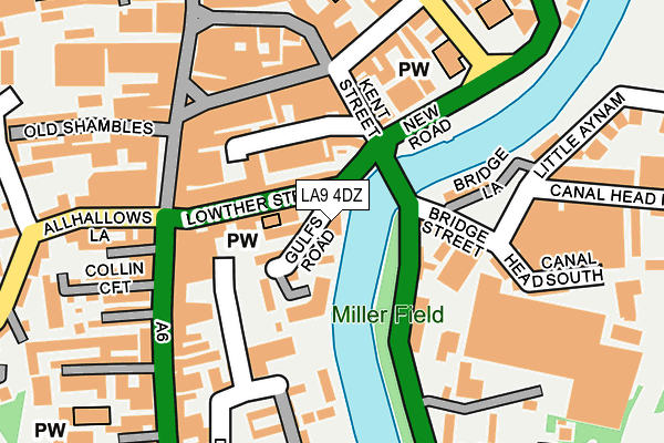 LA9 4DZ map - OS OpenMap – Local (Ordnance Survey)