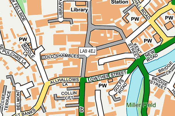 LA9 4EJ map - OS OpenMap – Local (Ordnance Survey)