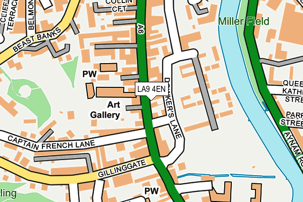 LA9 4EN map - OS OpenMap – Local (Ordnance Survey)