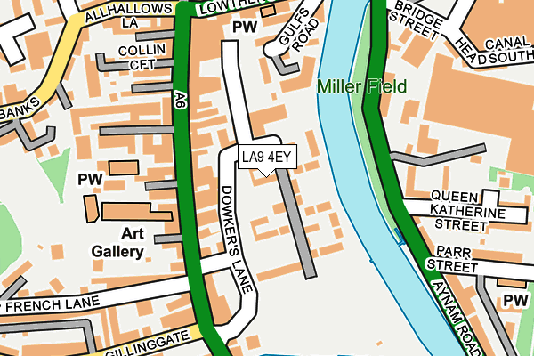 LA9 4EY map - OS OpenMap – Local (Ordnance Survey)