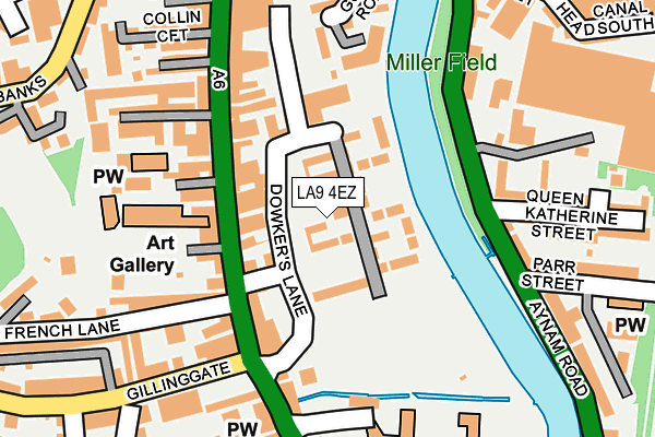 LA9 4EZ map - OS OpenMap – Local (Ordnance Survey)