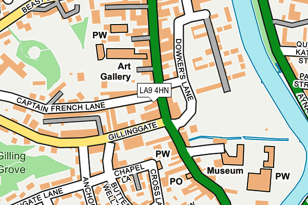 LA9 4HN map - OS OpenMap – Local (Ordnance Survey)