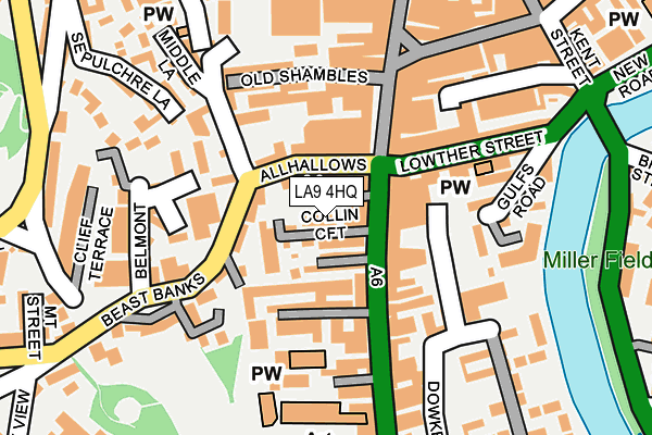 LA9 4HQ map - OS OpenMap – Local (Ordnance Survey)