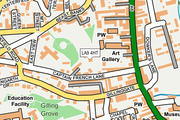 LA9 4HT map - OS OpenMap – Local (Ordnance Survey)