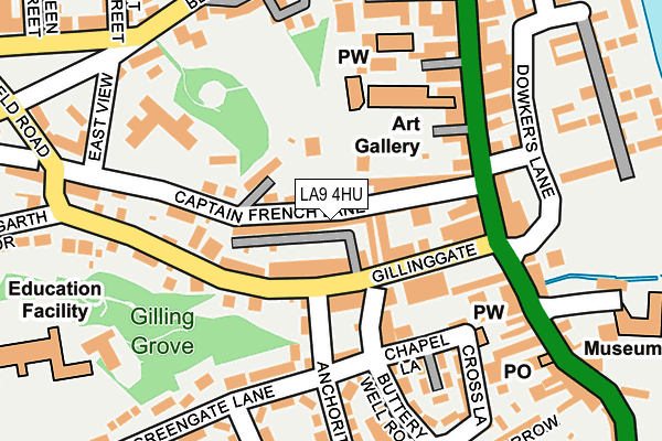 LA9 4HU map - OS OpenMap – Local (Ordnance Survey)