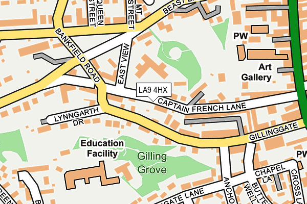 LA9 4HX map - OS OpenMap – Local (Ordnance Survey)