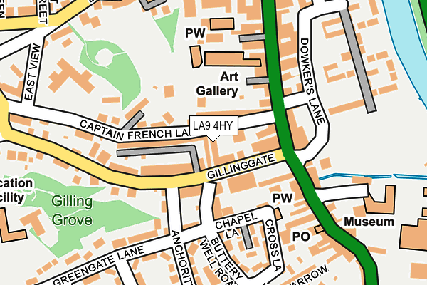 LA9 4HY map - OS OpenMap – Local (Ordnance Survey)