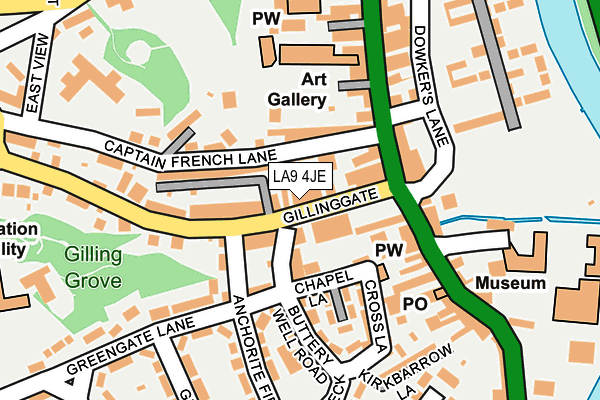 LA9 4JE map - OS OpenMap – Local (Ordnance Survey)