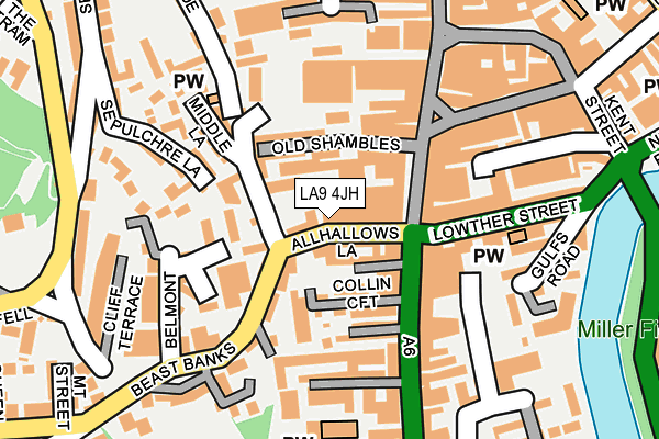 LA9 4JH map - OS OpenMap – Local (Ordnance Survey)