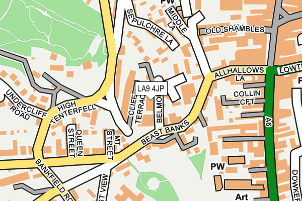 LA9 4JP map - OS OpenMap – Local (Ordnance Survey)