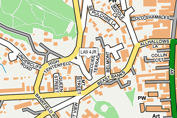 LA9 4JR map - OS OpenMap – Local (Ordnance Survey)
