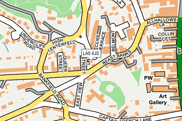 LA9 4JS map - OS OpenMap – Local (Ordnance Survey)