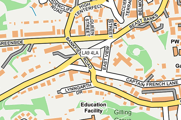 LA9 4LA map - OS OpenMap – Local (Ordnance Survey)
