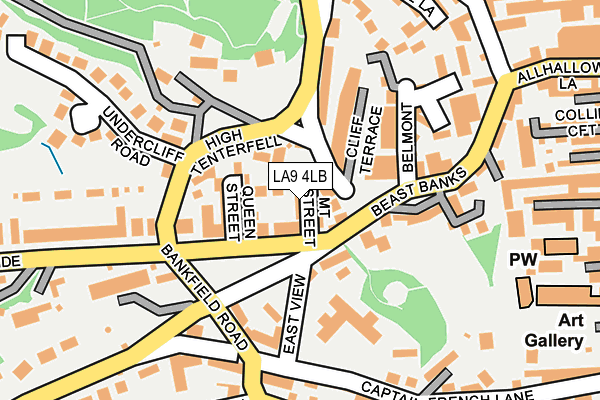 LA9 4LB map - OS OpenMap – Local (Ordnance Survey)