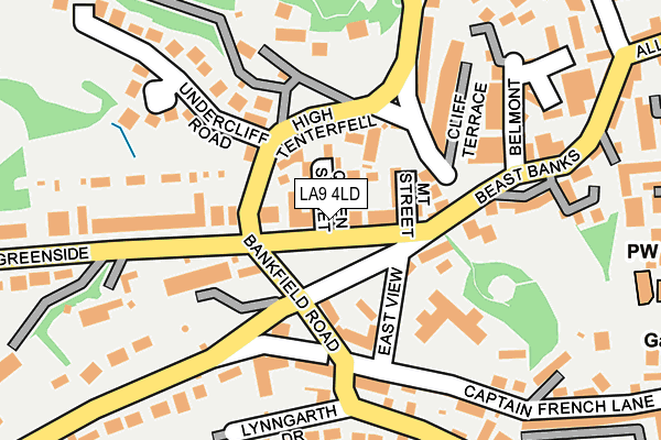 LA9 4LD map - OS OpenMap – Local (Ordnance Survey)