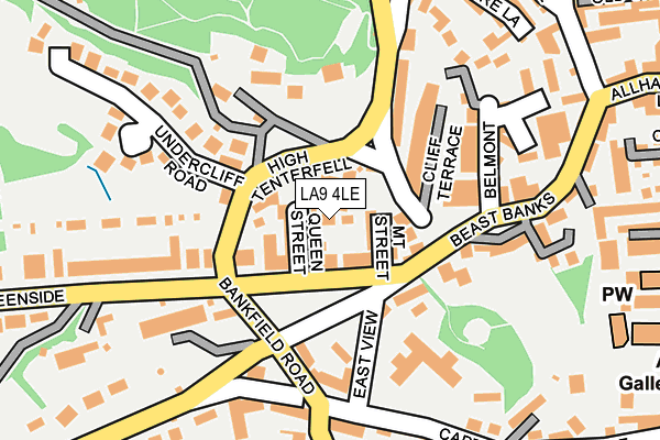 LA9 4LE map - OS OpenMap – Local (Ordnance Survey)
