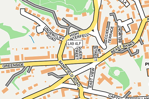 LA9 4LF map - OS OpenMap – Local (Ordnance Survey)