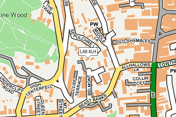 LA9 4LH map - OS OpenMap – Local (Ordnance Survey)