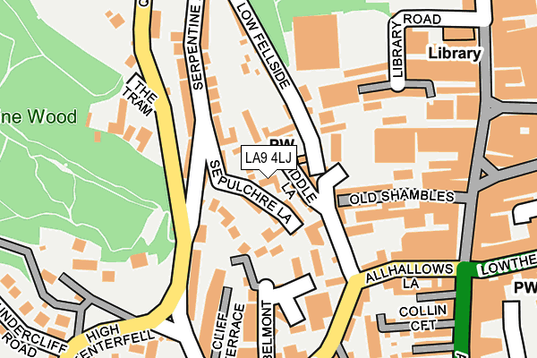 LA9 4LJ map - OS OpenMap – Local (Ordnance Survey)