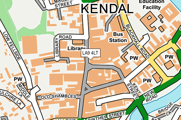 LA9 4LT map - OS OpenMap – Local (Ordnance Survey)