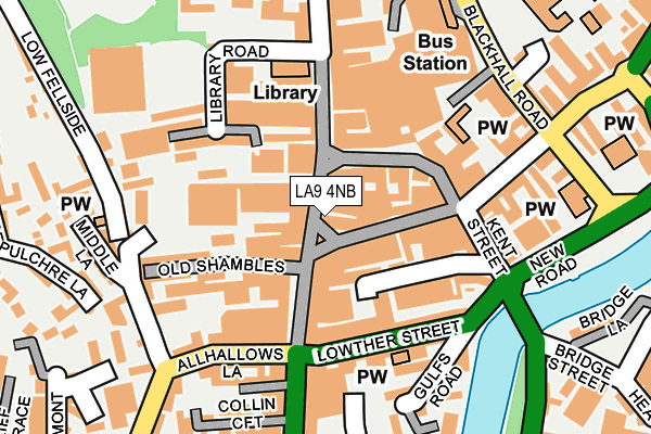 LA9 4NB map - OS OpenMap – Local (Ordnance Survey)
