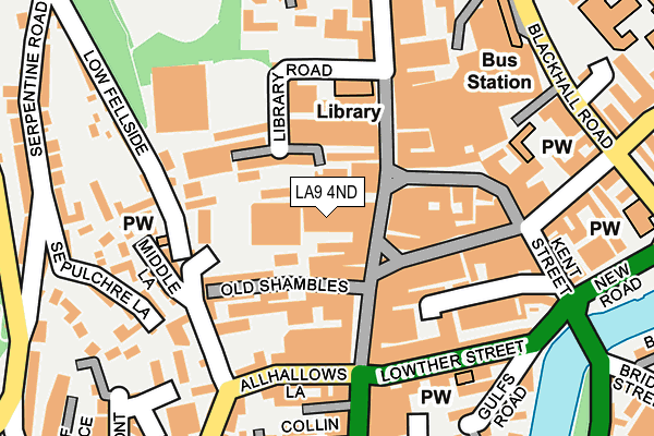 LA9 4ND map - OS OpenMap – Local (Ordnance Survey)