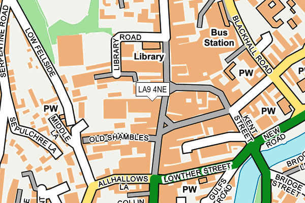 LA9 4NE map - OS OpenMap – Local (Ordnance Survey)