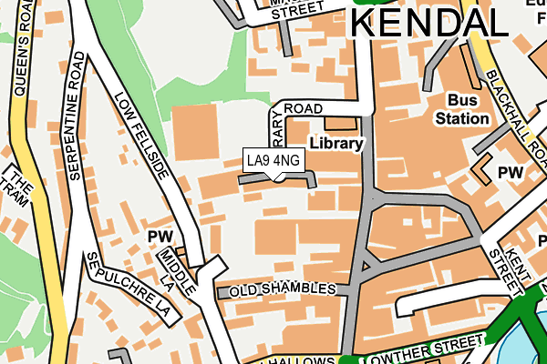 LA9 4NG map - OS OpenMap – Local (Ordnance Survey)