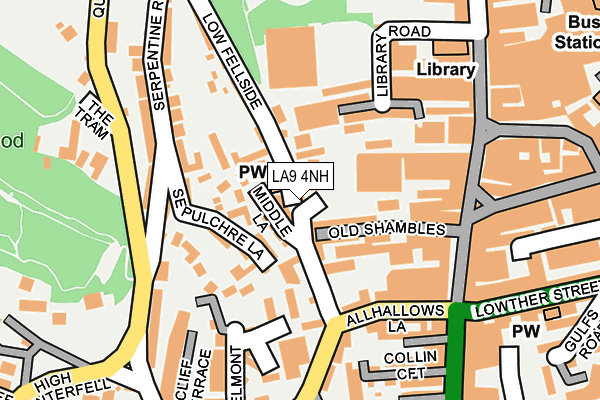 LA9 4NH map - OS OpenMap – Local (Ordnance Survey)