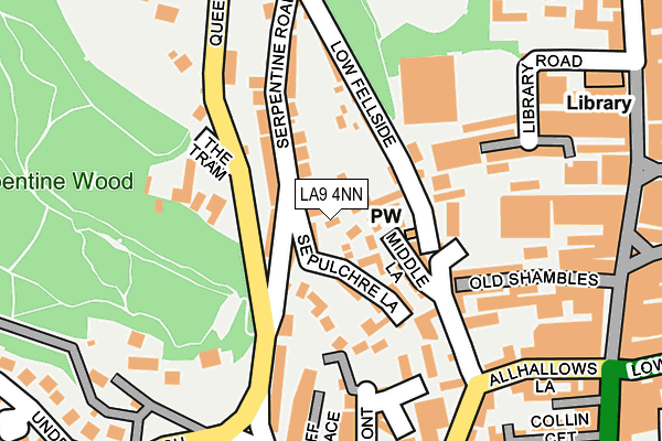 LA9 4NN map - OS OpenMap – Local (Ordnance Survey)