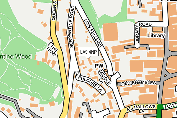 LA9 4NP map - OS OpenMap – Local (Ordnance Survey)