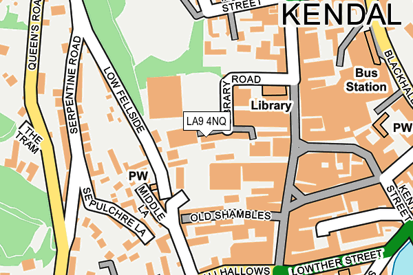 LA9 4NQ map - OS OpenMap – Local (Ordnance Survey)
