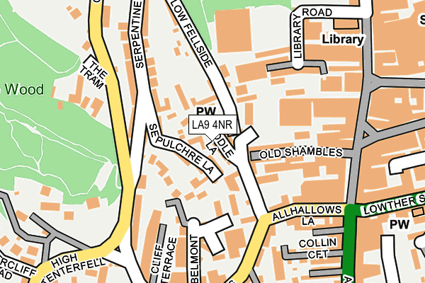 LA9 4NR map - OS OpenMap – Local (Ordnance Survey)