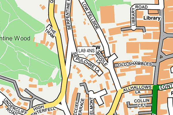 LA9 4NS map - OS OpenMap – Local (Ordnance Survey)