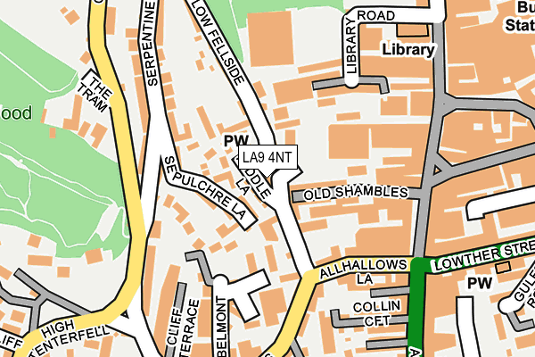LA9 4NT map - OS OpenMap – Local (Ordnance Survey)
