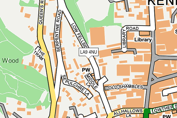LA9 4NU map - OS OpenMap – Local (Ordnance Survey)