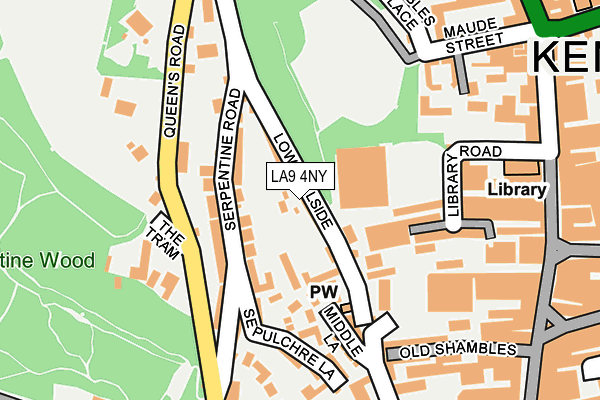 LA9 4NY map - OS OpenMap – Local (Ordnance Survey)
