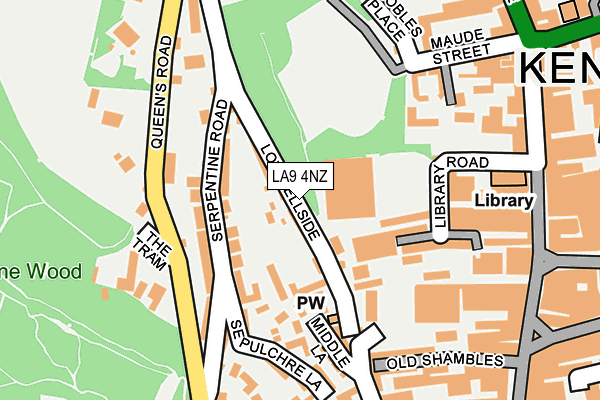 LA9 4NZ map - OS OpenMap – Local (Ordnance Survey)