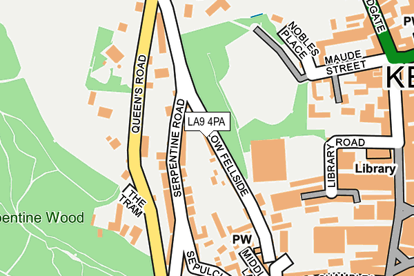 LA9 4PA map - OS OpenMap – Local (Ordnance Survey)