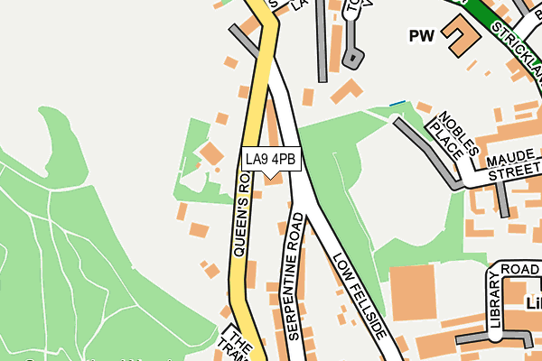 LA9 4PB map - OS OpenMap – Local (Ordnance Survey)