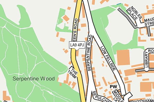 LA9 4PJ map - OS OpenMap – Local (Ordnance Survey)