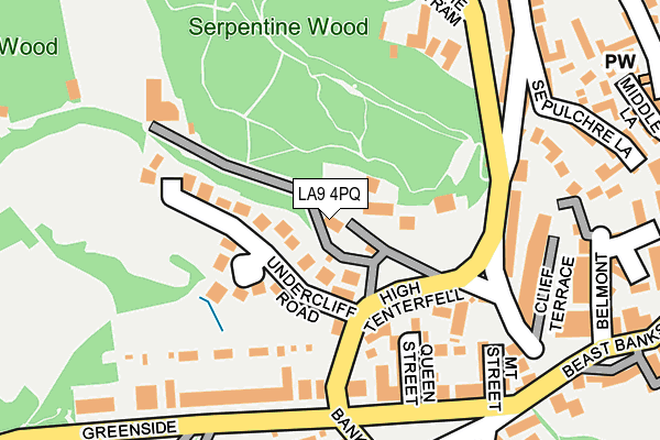 LA9 4PQ map - OS OpenMap – Local (Ordnance Survey)