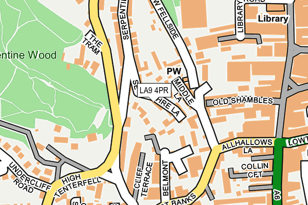 LA9 4PR map - OS OpenMap – Local (Ordnance Survey)